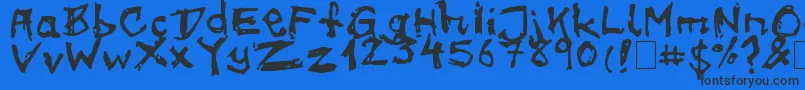 Шрифт on meth – чёрные шрифты на синем фоне