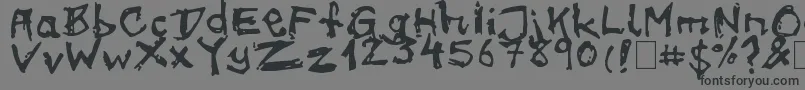 フォントon meth – 黒い文字の灰色の背景