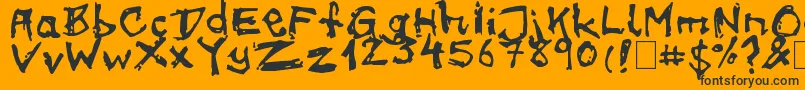 Шрифт on meth – чёрные шрифты на оранжевом фоне