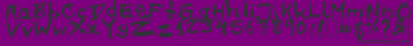 on meth-fontti – mustat fontit violetilla taustalla