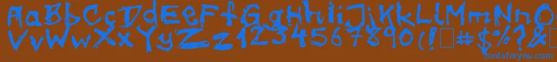 Шрифт on meth – синие шрифты на коричневом фоне