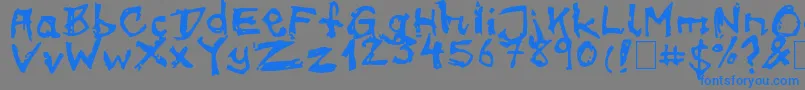 on meth Font – Blue Fonts on Gray Background