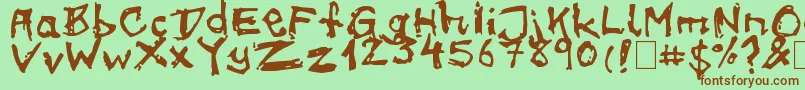 Шрифт on meth – коричневые шрифты на зелёном фоне