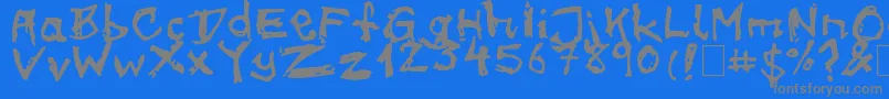 Шрифт on meth – серые шрифты на синем фоне