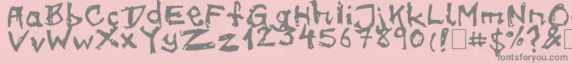 on meth-fontti – harmaat kirjasimet vaaleanpunaisella taustalla