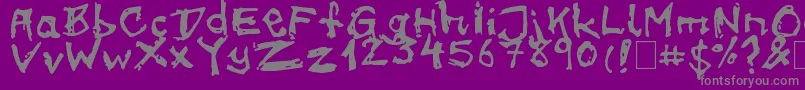 on meth-Schriftart – Graue Schriften auf violettem Hintergrund