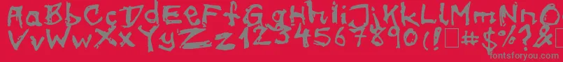 Шрифт on meth – серые шрифты на красном фоне