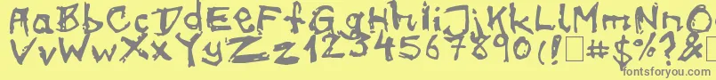 Шрифт on meth – серые шрифты на жёлтом фоне
