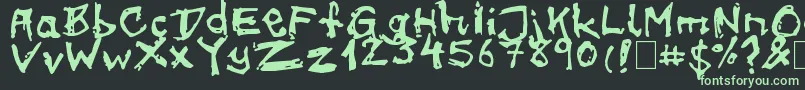on meth Font – Green Fonts on Black Background