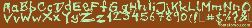 Шрифт on meth – зелёные шрифты на коричневом фоне