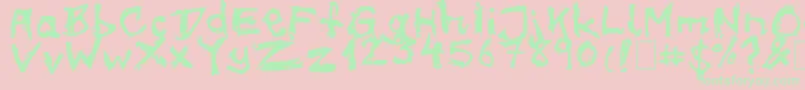 on meth Font – Green Fonts on Pink Background