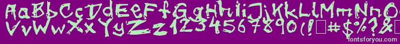 Шрифт on meth – зелёные шрифты на фиолетовом фоне