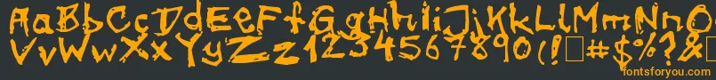 on meth Font – Orange Fonts on Black Background