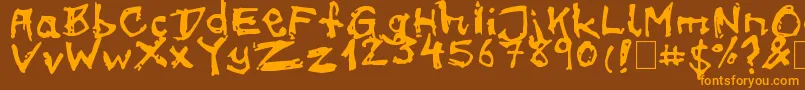 Шрифт on meth – оранжевые шрифты на коричневом фоне