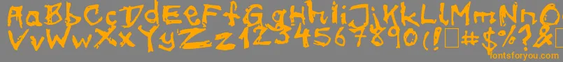 on meth Font – Orange Fonts on Gray Background