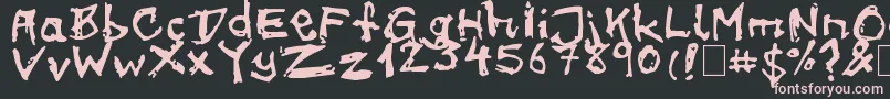 フォントon meth – 黒い背景にピンクのフォント