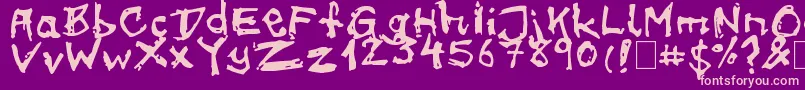 フォントon meth – 紫の背景にピンクのフォント