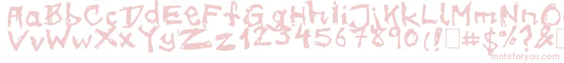 Шрифт on meth – розовые шрифты на белом фоне