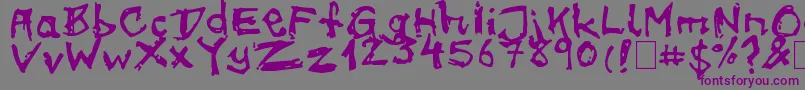 on meth Font – Purple Fonts on Gray Background