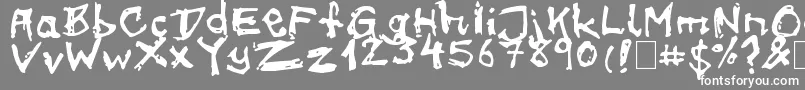 フォントon meth – 灰色の背景に白い文字