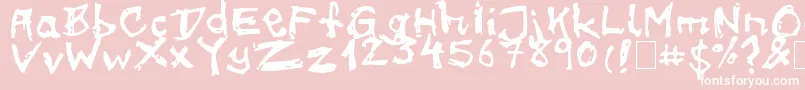 フォントon meth – ピンクの背景に白い文字