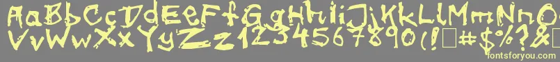on meth-fontti – keltaiset fontit harmaalla taustalla