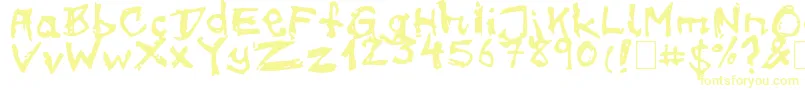 フォントon meth – 白い背景に黄色の文字