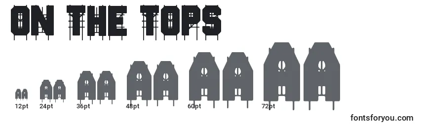 On The Tops Font Sizes