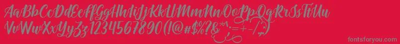 Onadio Font by 7NTypes Font – Gray Fonts on Red Background