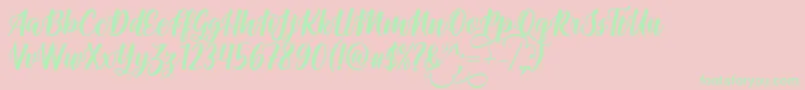 Onadio Font by 7NTypes Font – Green Fonts on Pink Background