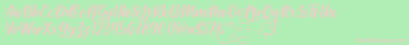 Onadio Font by 7NTypes Font – Pink Fonts on Green Background