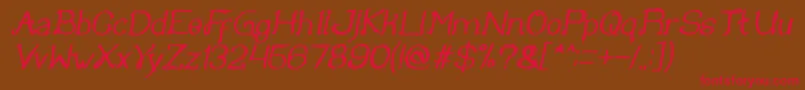 Police Once upon a time Bold Italic – polices rouges sur fond brun