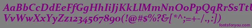 Шрифт ConstantiaBoldItalic – фиолетовые шрифты на сером фоне