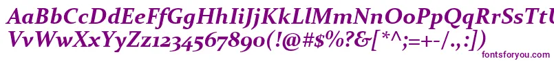 Шрифт ConstantiaBoldItalic – фиолетовые шрифты на белом фоне