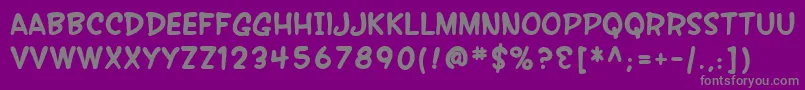 SfWonderComicBold Font – Gray Fonts on Purple Background