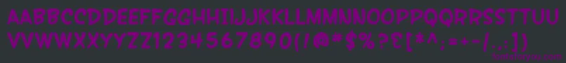 SfWonderComicBold Font – Purple Fonts on Black Background
