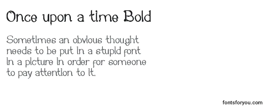 Once upon a time Bold Font