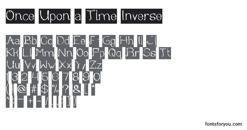 Schriftart Once Upon a Time Inverse – Alphabet, Zahlen, spezielle Symbole
