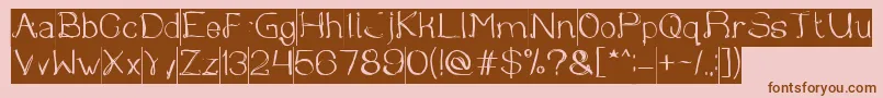Once Upon a Time Inverse Font – Brown Fonts on Pink Background
