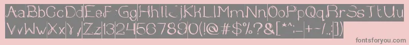 Once Upon a Time Inverse-Schriftart – Graue Schriften auf rosa Hintergrund