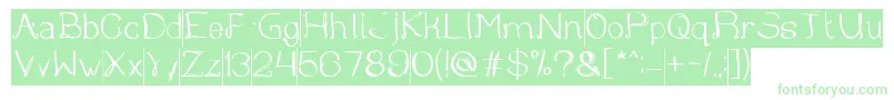 Once Upon a Time Inverse Font – Green Fonts on White Background