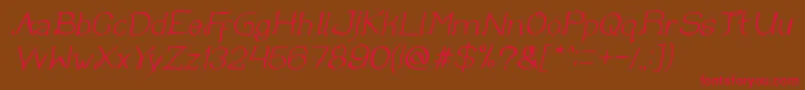 Once upon a time Italic Font – Red Fonts on Brown Background
