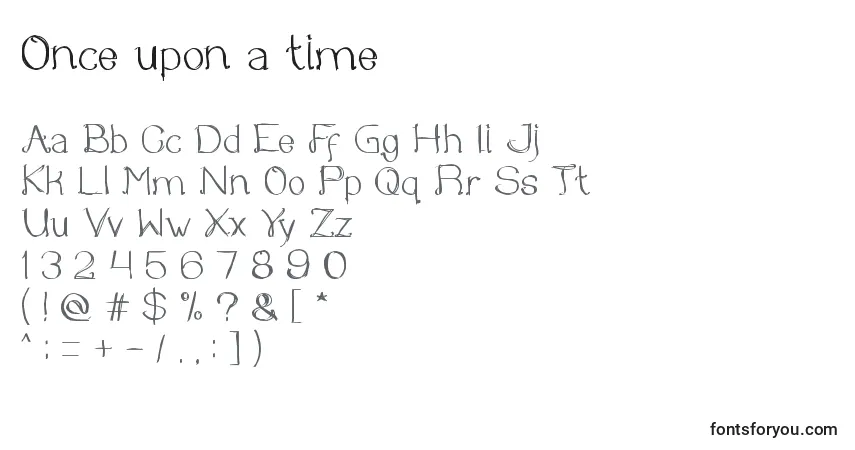 Czcionka Once upon a time (136103) – alfabet, cyfry, specjalne znaki