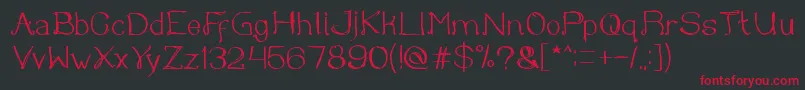 Once upon a time Font – Red Fonts on Black Background