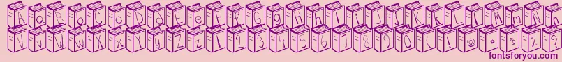 Once Upon a Time Font – Purple Fonts on Pink Background