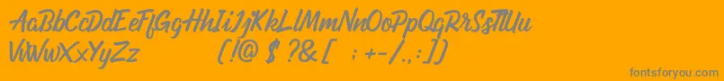 Ondfuturs Demo-Schriftart – Graue Schriften auf orangefarbenem Hintergrund