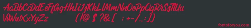 Ondfuturs Demo Font – Red Fonts on Black Background