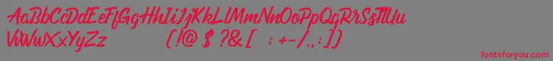 Ondfuturs Demo Font – Red Fonts on Gray Background