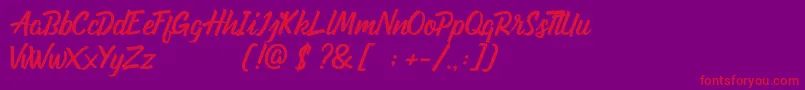 Ondfuturs Demo Font – Red Fonts on Purple Background