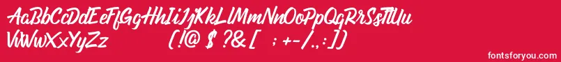 Ondfuturs Demo Font – White Fonts on Red Background